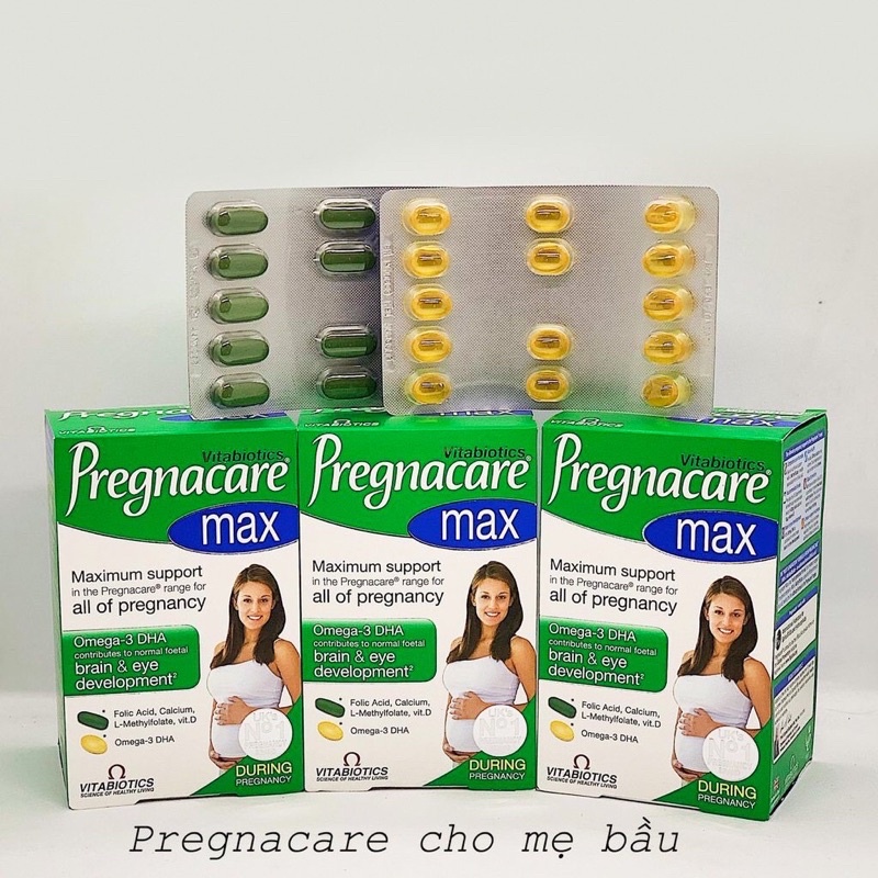 Vitamin tổng hợp cho bà bầu Pregnacare Max, Anh (84 viên) bổ sung Vitamin C, D3, DHA, Axit Folic cho bà bầu, mẹ sau sinh