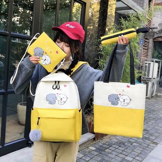 Balo thời trang sét 4 món kèm ví cầm tay xinh