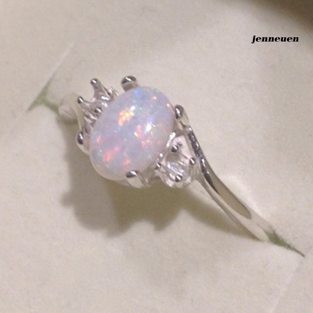 Nhẫn Hợp Kim Đính Đá Opal Thời Trang Cho Nữ