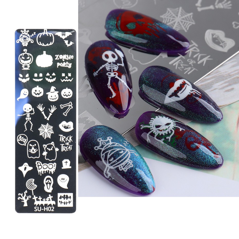 Khuôn in trang trí móng tay họa tiết hoa tuyết xinh xắn tiện dụng