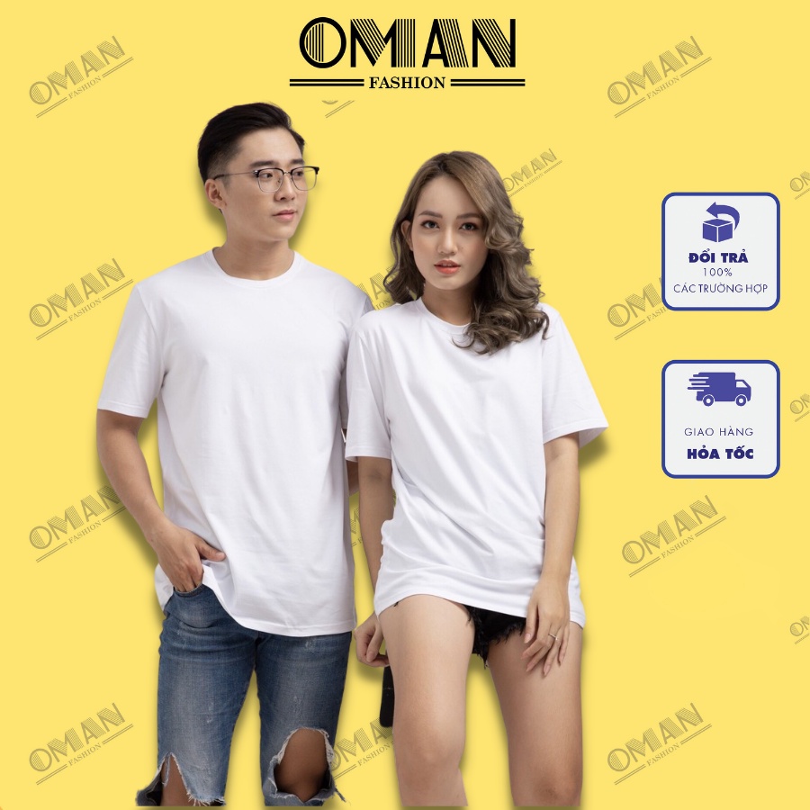 Áo phông ngắn tay 100% cotton, áo thun nam nữ cộc tay - OMAN AT10