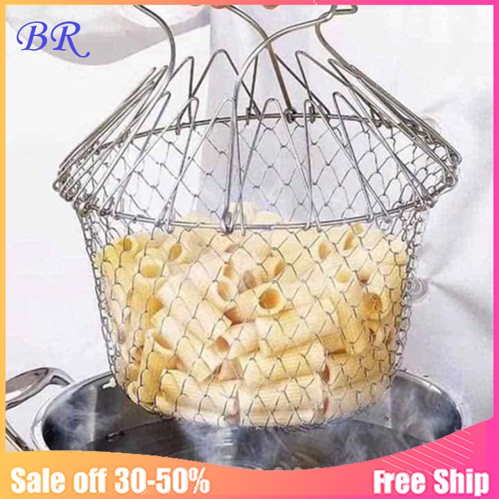 Rổ nhúng inox Chef Basket - Hỗ trợ nấu ăn những món như : Chiên, Luộc, Hấp, Để ráo dầu mỡ.
