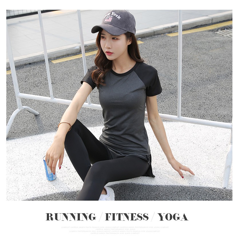 [THANH LÝ] Bộ thể thao tập gym/ yoga cho nữ gồm áo cộc+ Quần sooc