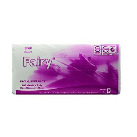 Giấy rút lụa Fairy hồng (280 tờ /gói dài)