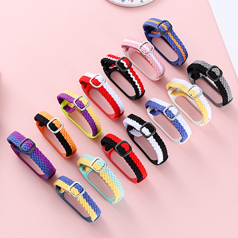 Dây Đeo Nylon Thoáng Khí Thay Thế Cho Đồng Hồ Thông Minh Xiaomi Mi Band 7 6 5 4 3