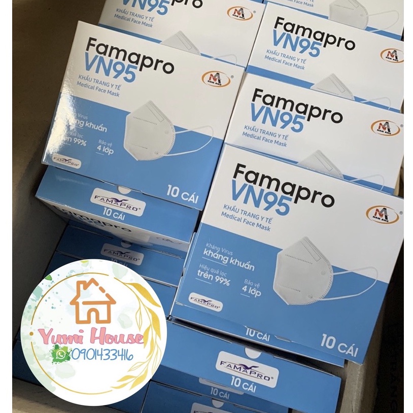 Khẩu trang y tế kháng khuẩn 4 lớp Chính Hãng Famapro VN95