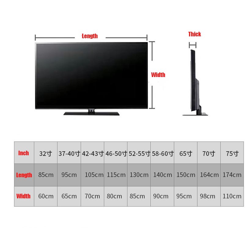 Tấm Vải Ren Bọc TV LCD Chống Bụi 32-75 inch Ốp