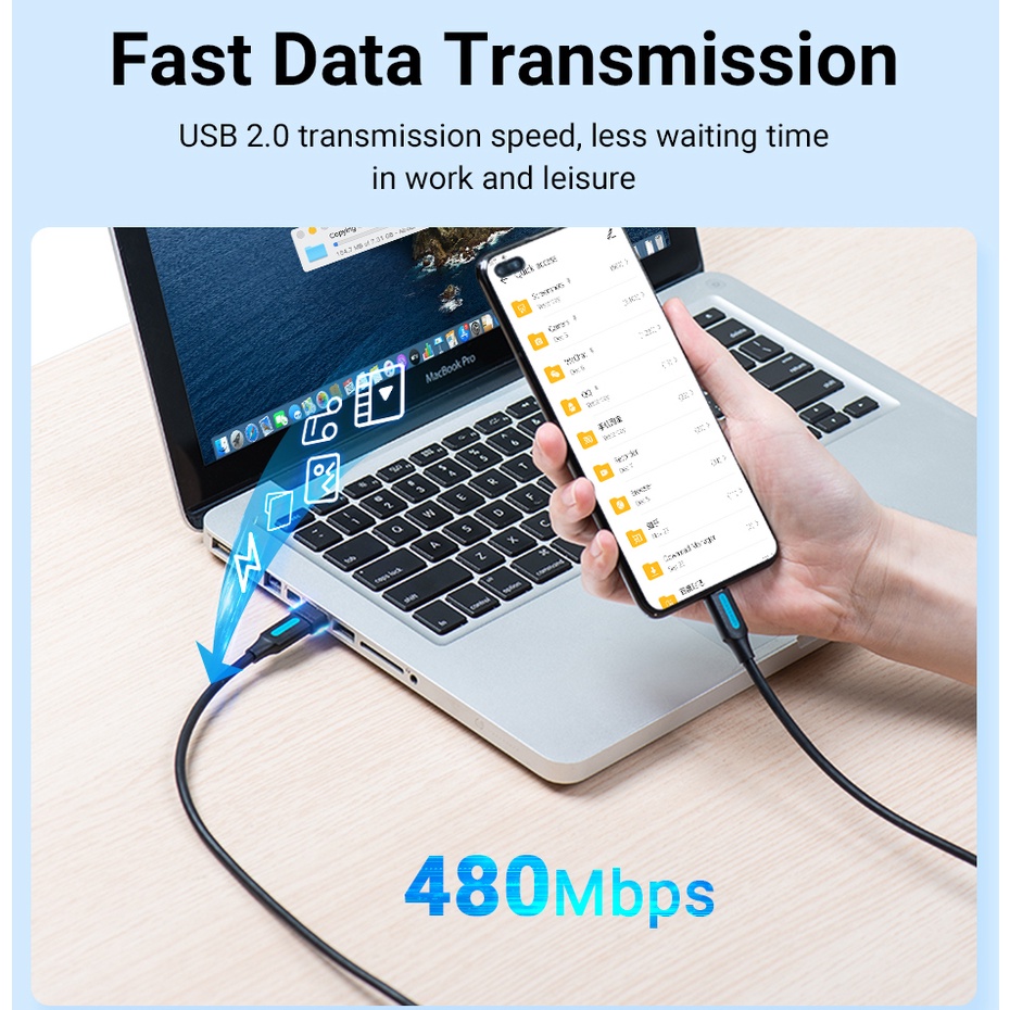 Vention Cáp Chuyển Đổi USB 3.0 2.0 Male Sang Type-C Female Cho Notebook