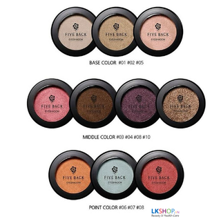 [Mua 2 tặng 1] Phấn mắt kim tuyến ánh nhũ sang trọng Fiveback Triple Eyeshadow 3g