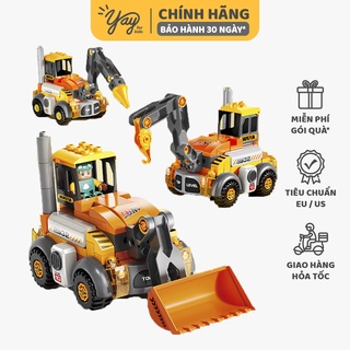 Đồ Chơi Lắp Ráp - Xe Công Trường Cho Bé 3+ Feelo