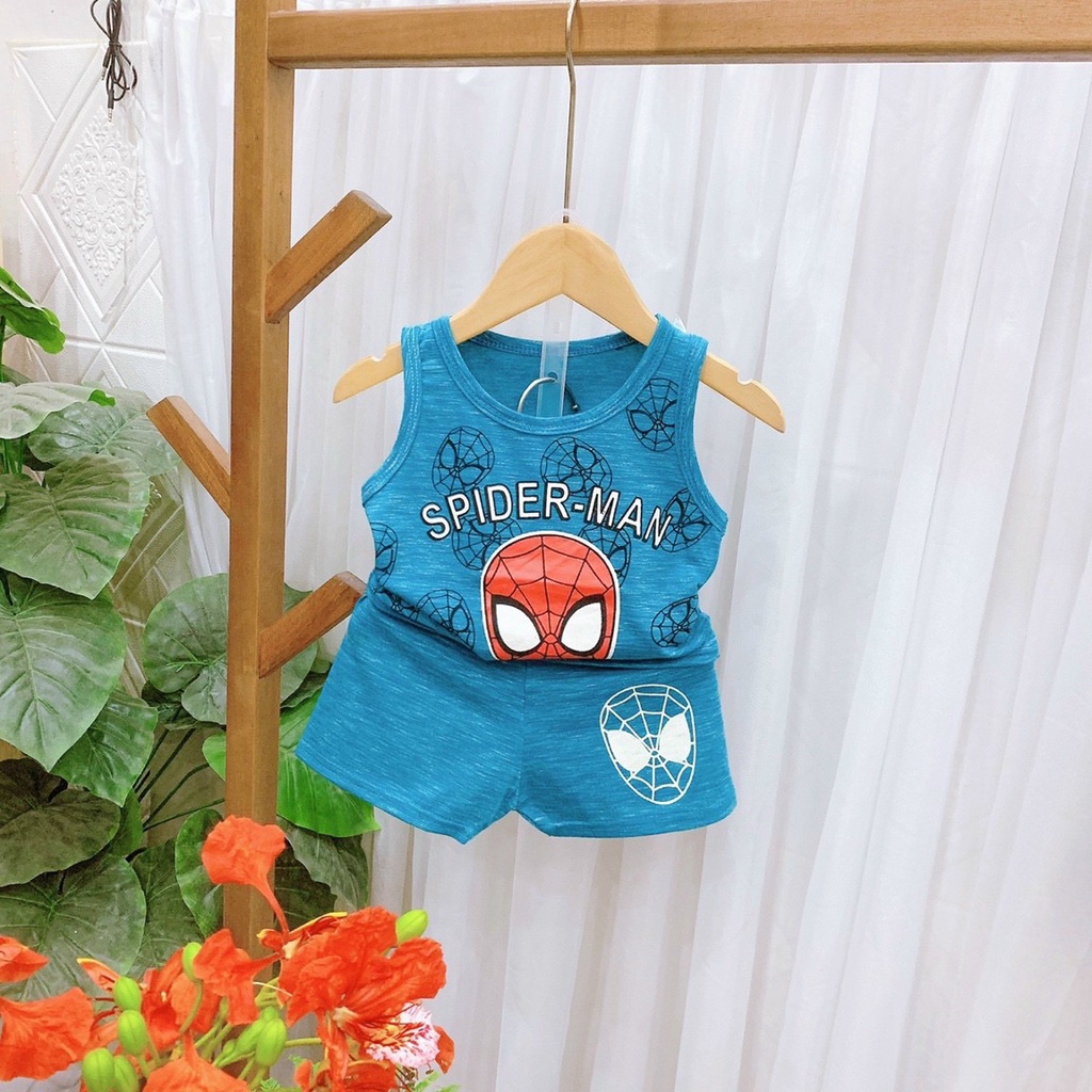 Bộ ba lỗ spider man cho bé trai từ 8-18 kg
