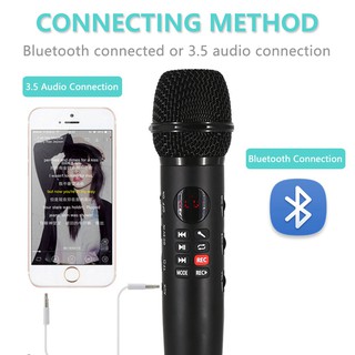 Professional Karaoke Microphone Wireless Speaker Portable Bluetooth Microphone F