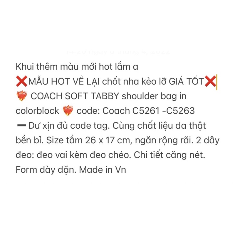 Túi Soft Tabby xuất dư- sẵn hàng