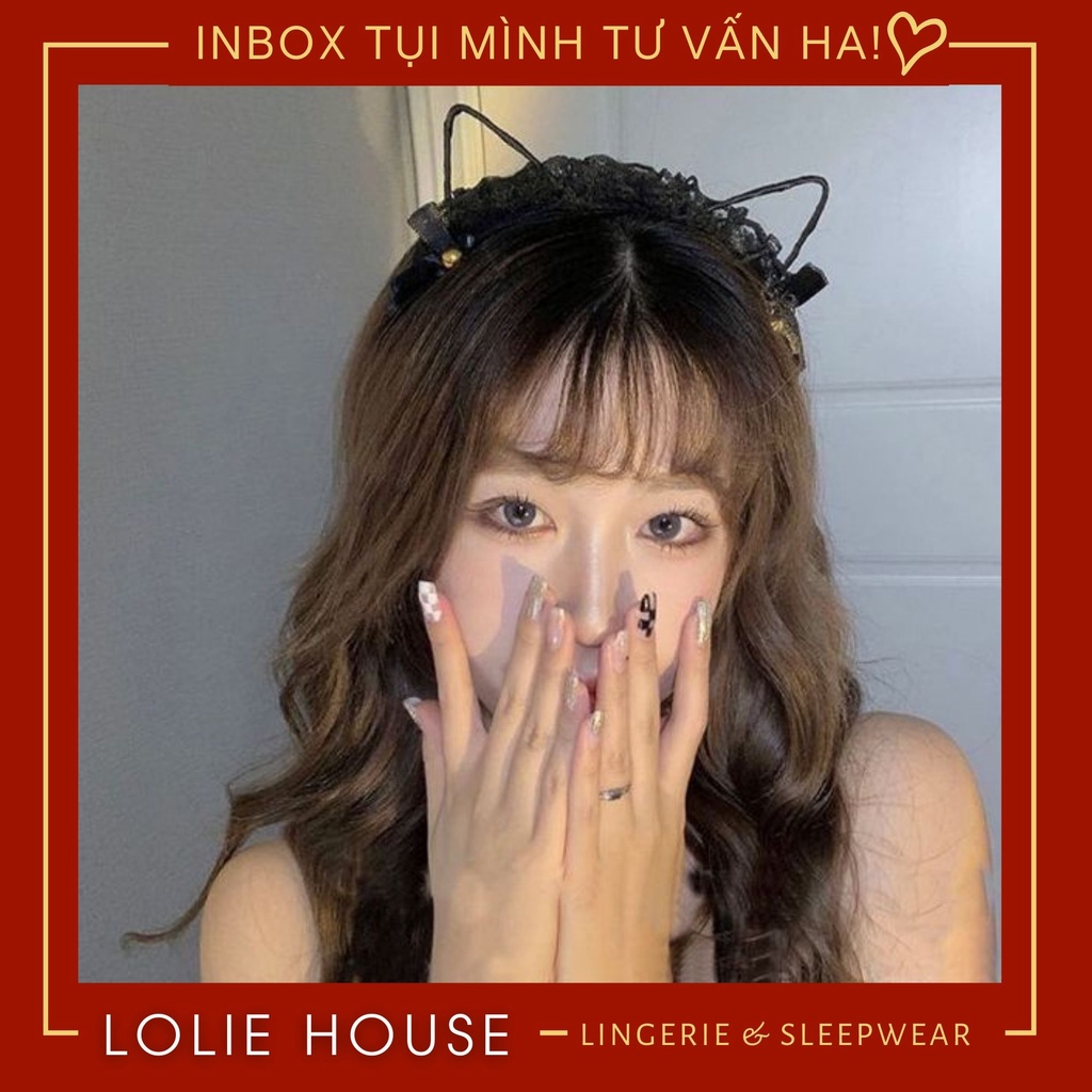 Bờm tai mèo ren cosplay sexy - Bờm tóc cute dễ thương LOLIE HOUSE - PK6
