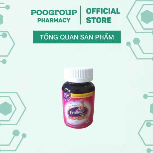 Viên uống Pronatal DHA (Hồng) IQ plus bổ sung sắt và dưỡng chất bồi bổ sức khỏe mẹ bầu, phát triển trí não em bé