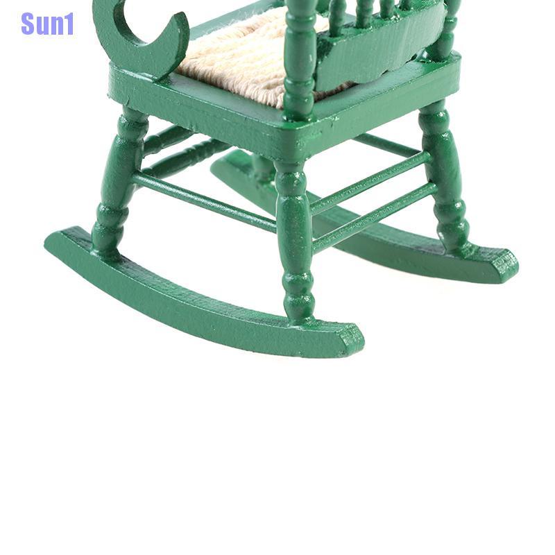 Mô Hình Ghế Gỗ Mini Tỉ Lệ 1 / 12 Trang Trí Nhà Búp Bê