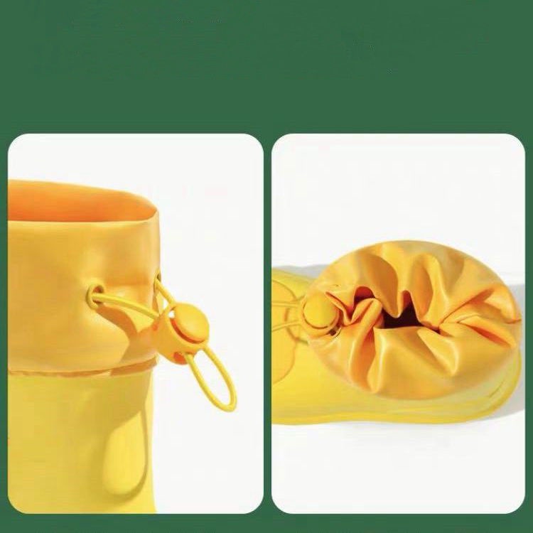 Giày Bốt Đi Mưa Chống Trượt Không Thấm Nước Hình Chú Vịt Vàng Dễ Thương Cho Bé