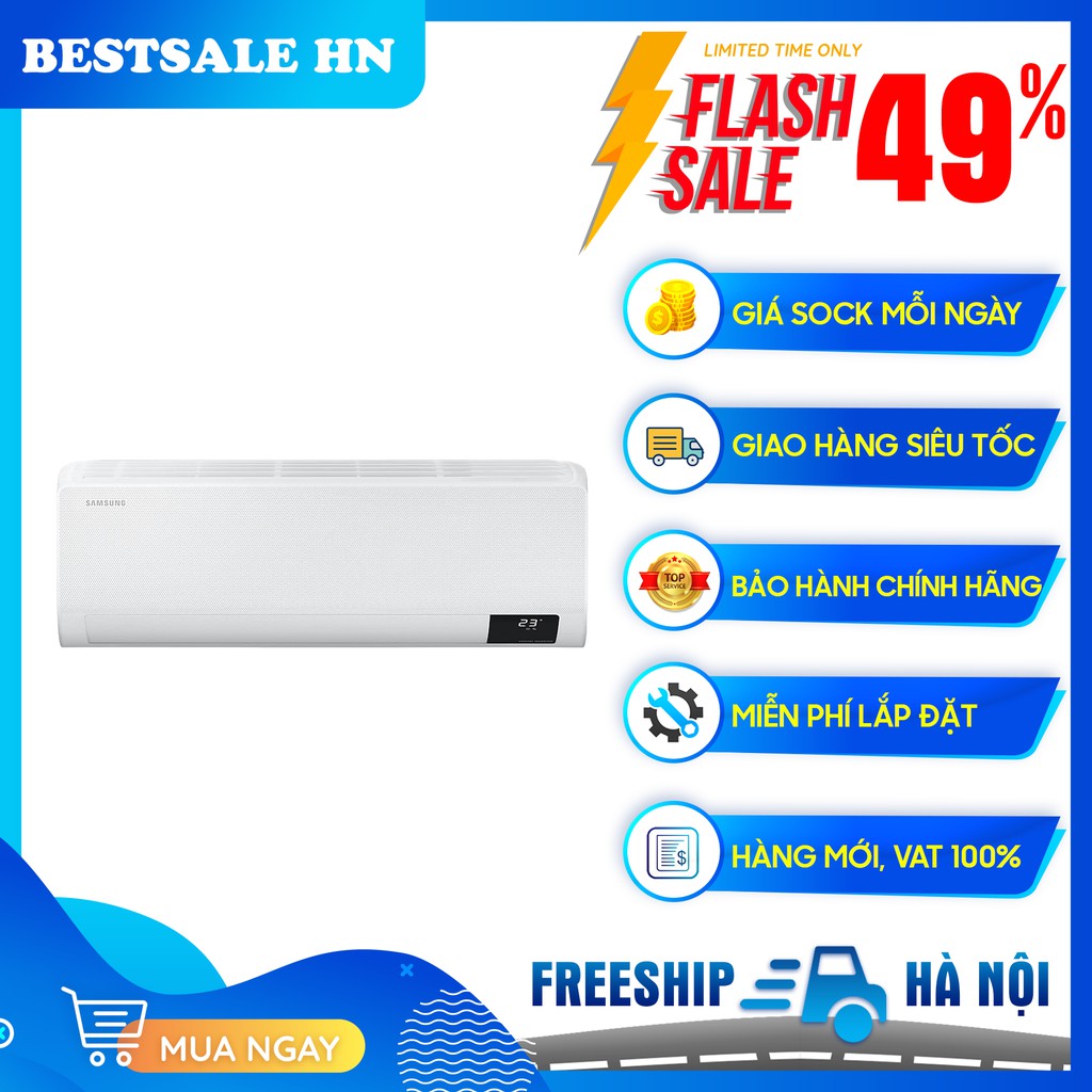 MIỄN PHÍ CÔNG LẮP ĐẶT - Máy lạnh Samsung Wind-Free Inverter 1 HP AR10TYGCDWKN/SV