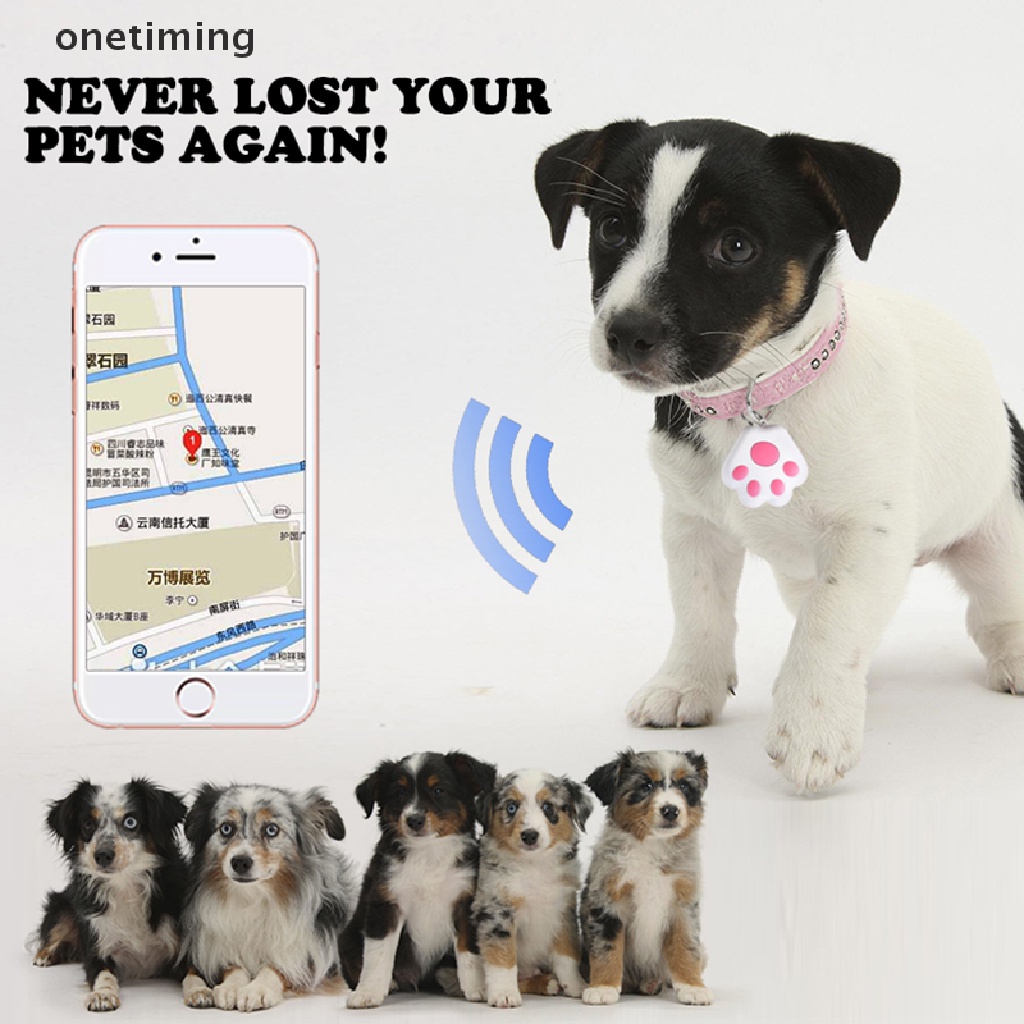 Móc Khóa Có Định Vị GPS Và Điện Thoại Kết Nối Bluetooth Chống Thất Lạc Hình Dấu Chân Cún