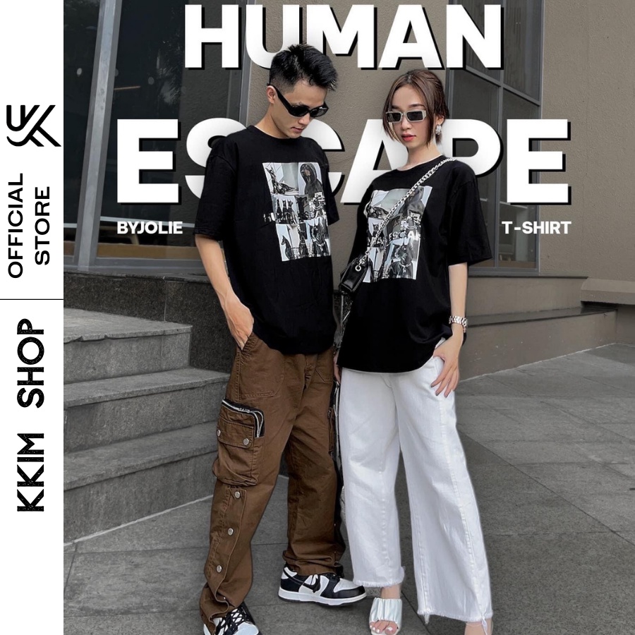 Áo Thun Tay Lỡ Chó Doberman, Form rộng oversize, áo phông unisex, chất liệu Cotton Thái - KKIM Shop