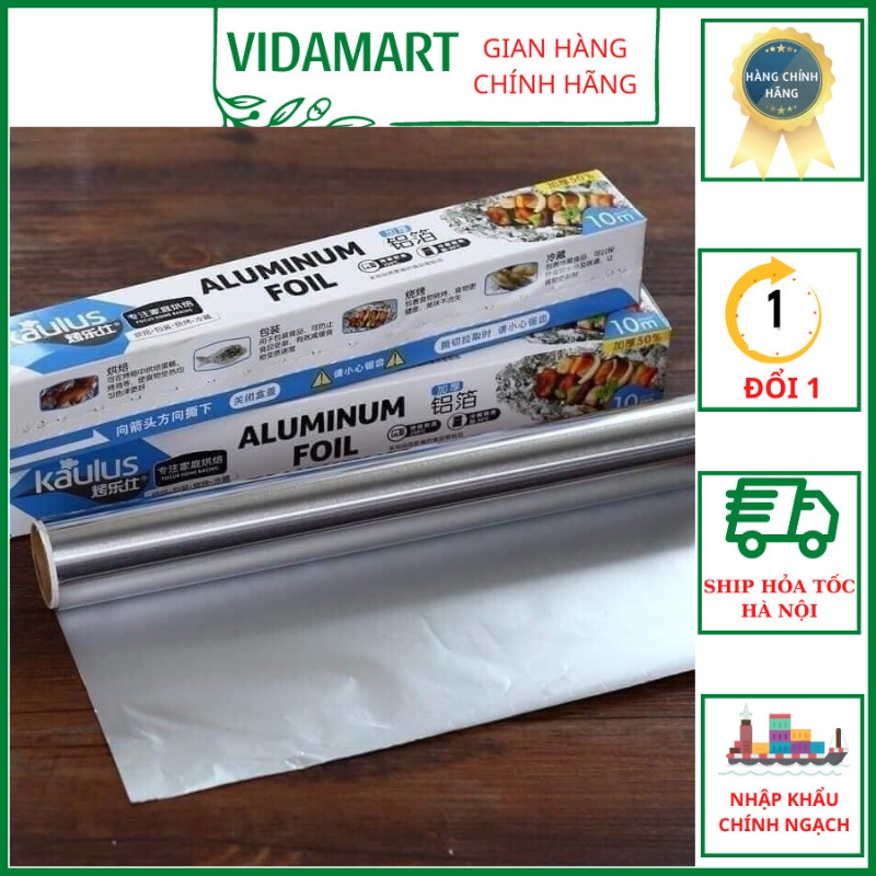 Giấy Bạc Nướng Thịt Cuộn 10m, Tiện Dụng Cho Bếp Xinh Dùng Cho Nồi Chiên Không Dầu, Lò Nướng (SP002718)