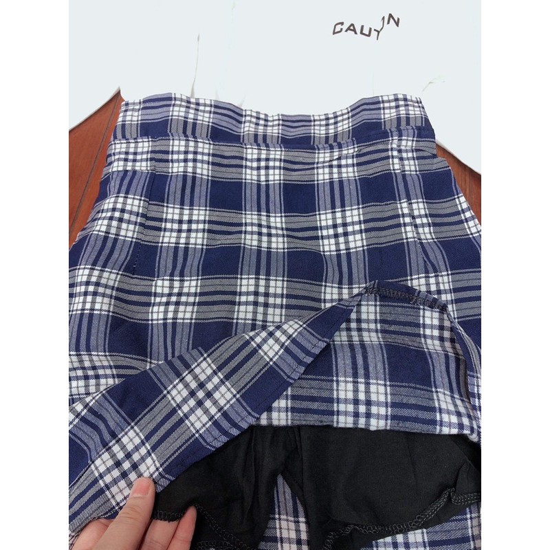 HSU1 Sét áo cau và chân váy caro | BigBuy360 - bigbuy360.vn