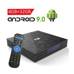 Android TV Box T9 Ram 4GB Rom 32GB RK3318 Android 9.0 64bit Cortex-A53, up to 2.0GHZ