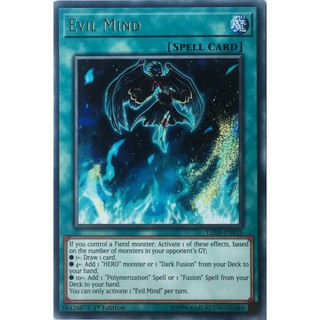 THẺ BÀI YUGIOH Spell Evil Mind | LED5-EN016 | Rare