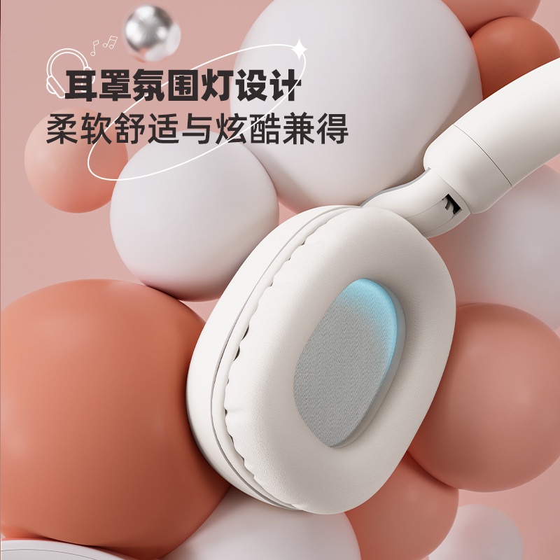 Tai Nghe Chụp Tai MS-B4 Kết Nối Bluetooth Kiểu Dáng Thú Cưng Hoạt Hình Có Đèn Và Chức Năng Bass Nặng Hỗ Trợ Chơi Game