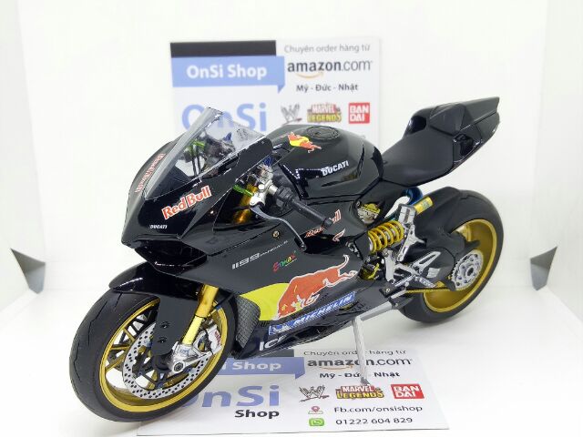 DUCATI 1199 PANIGALE VER RED BULL 1/12 TAMIYA MÔ HÌNH XE ĐỘ