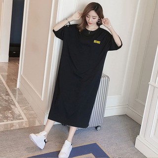 Đầm Đen Ngắn Tay Dáng Rộng
