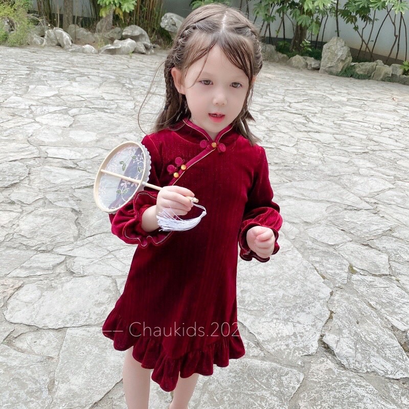 Sườn Xám cho bé mã 64074