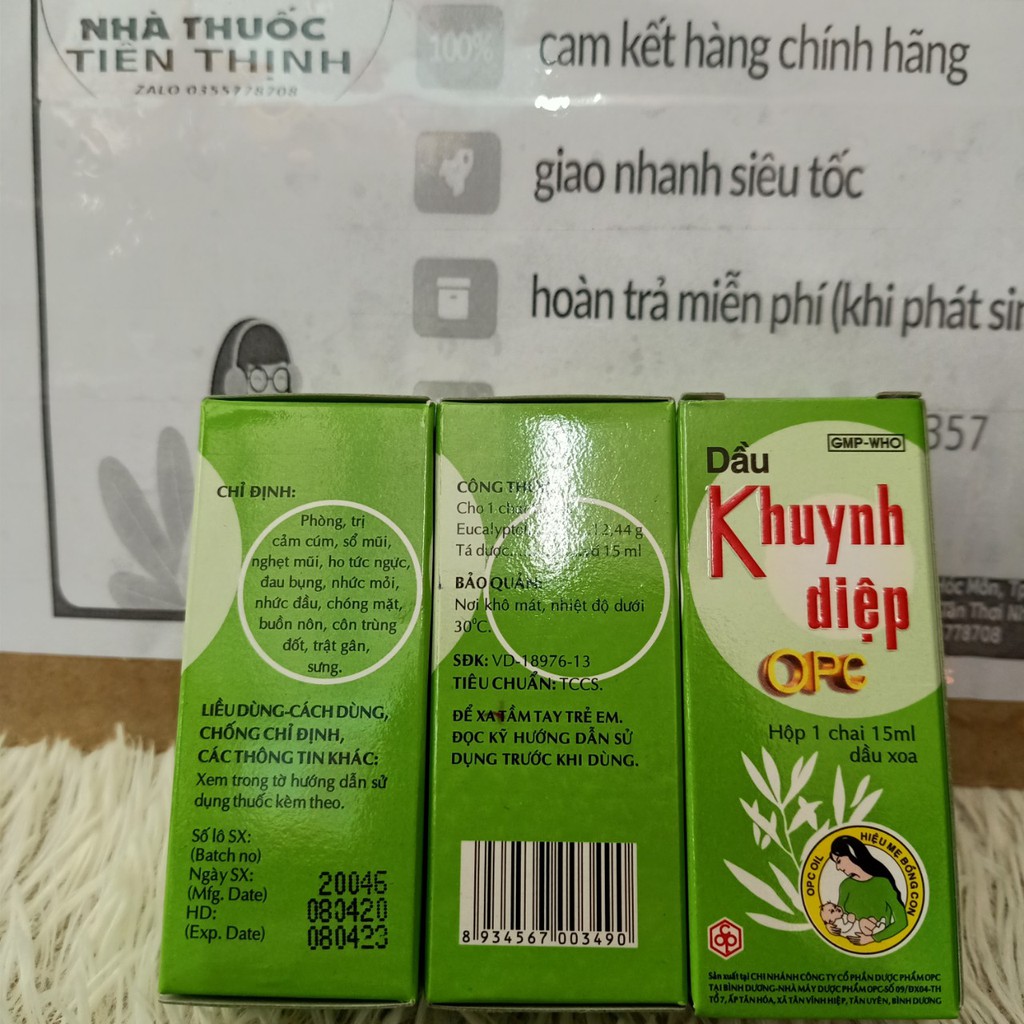 DẦU KHUYNH DIỆP OPC CHAI 15ml