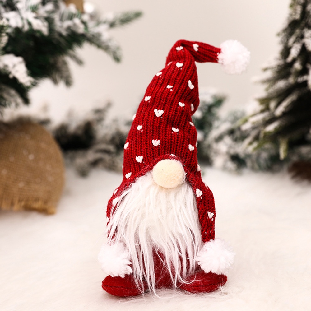 DasherMart 1*Faceless Doll Christmas White Beard Christmas Elf Doll New Year Decorations