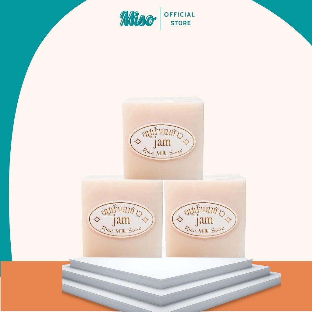 Xà Bông Cám Gạo Làm Trắng Sáng Da Giảm Thâm - Xà Phòng Cám Gạo Thái Lan Jam Rice Milk Soap