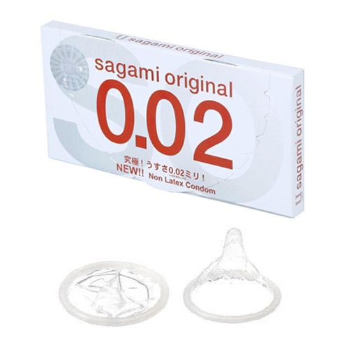 Bao cao su Sagami 002 bcs non latex siêu mỏng hộp 2 chiếc