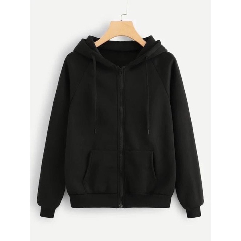 Áo khoác nỉ đen form to size 38-100kg - Áo khoác nỉ ngoại hoodie BASIC form rộng nam nữ Unisex bigsize