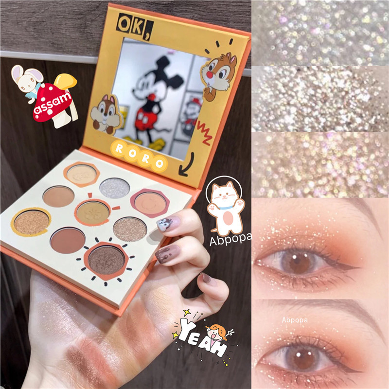 [Hàng mới về] Bảng phấn mắt Leaduu 9 màu sắc tông lì và ánh nhũ lấp lánh chống thấm nước