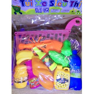 Túi xe siêu thị Long Thủy, xe đẩy siêu thị mini cho bé.