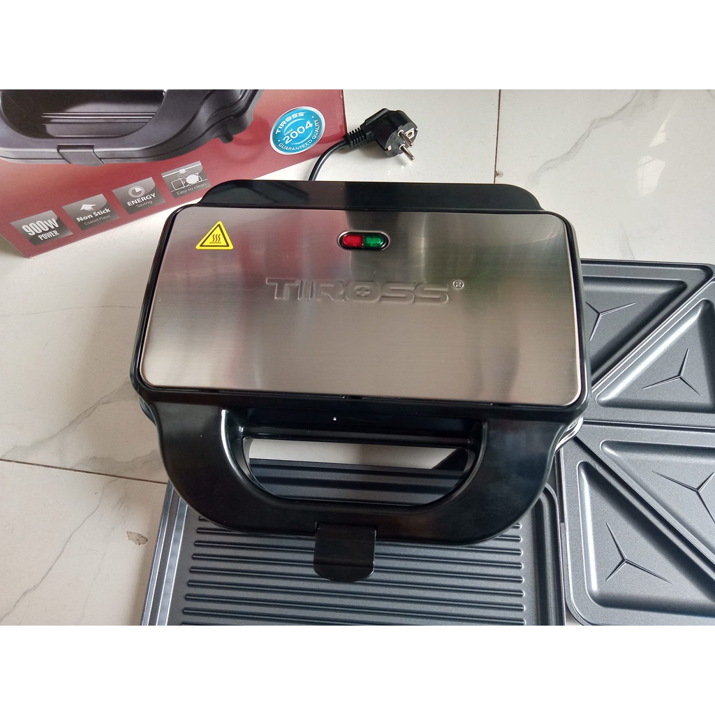 Máy kẹp nướng bánh Sandwich bánh Waffle Tiross TS-9655