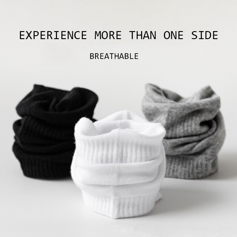 Vớ Cotton Thể Thao Màu Sắc Đơn Giản Thoáng Khí Cho Nam Nữ