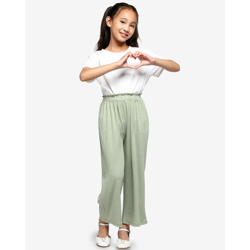 Quần dài bé gái AVAFashion CC màu xanh rêu