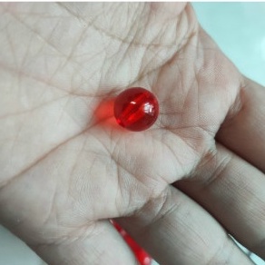 10/25/50gam hạt nhựa đỏ trong suốt size 8mm-10mm