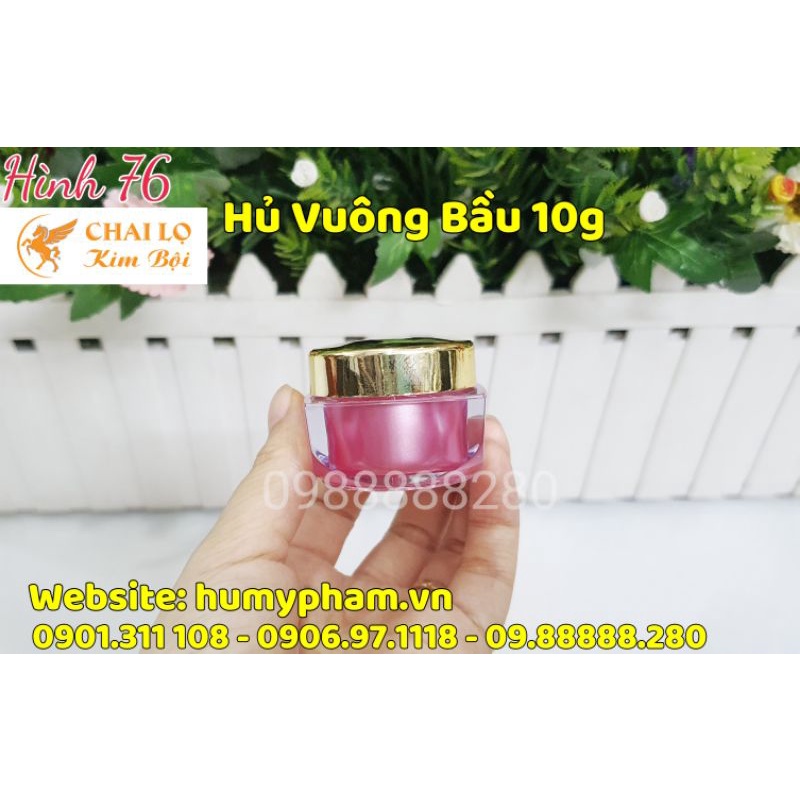 HỦ ĐỰNG KEM FACE VUÔNG BẦU 10g