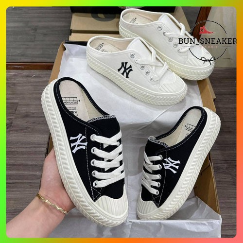 [Giày Hot Trend] Giày Sneaker - Giày Thể Thao Thời Trang Nữ, Sục Đạp Gót nữ Đen Trắng ( Tặng 1 Đôi Tất 30k)