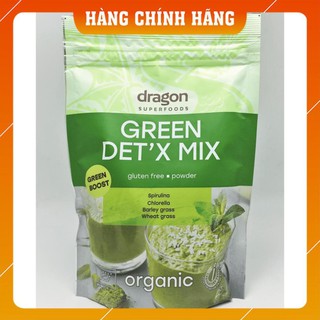 [CHÍNH HÃNG] Bột thải độc hữu cơ green detox organic (spirulina, chlorella, cỏ lúa mì, cỏ lúa mạch) 200g