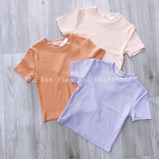 Áo thun croptop gân