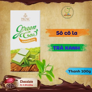 Socola thanh 100g trà xanh (matcha) | Henk Chocolate