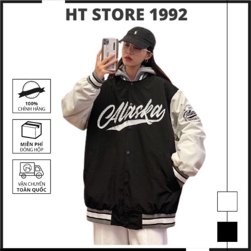 Áo khoác bomber Unisex ALASKA form rộng vải dù 2 lớp cao cấp nhẹ và thoải mái. Áo khoác unisex nam nữ form ôm đẹp - K012