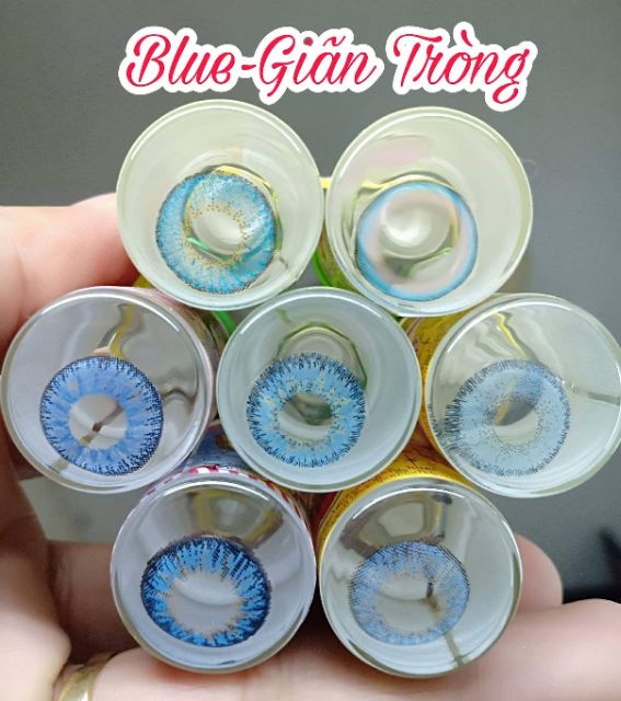 Contact lens /Kính áp tròng - BLUE tặng kèm khây dụng cụ
